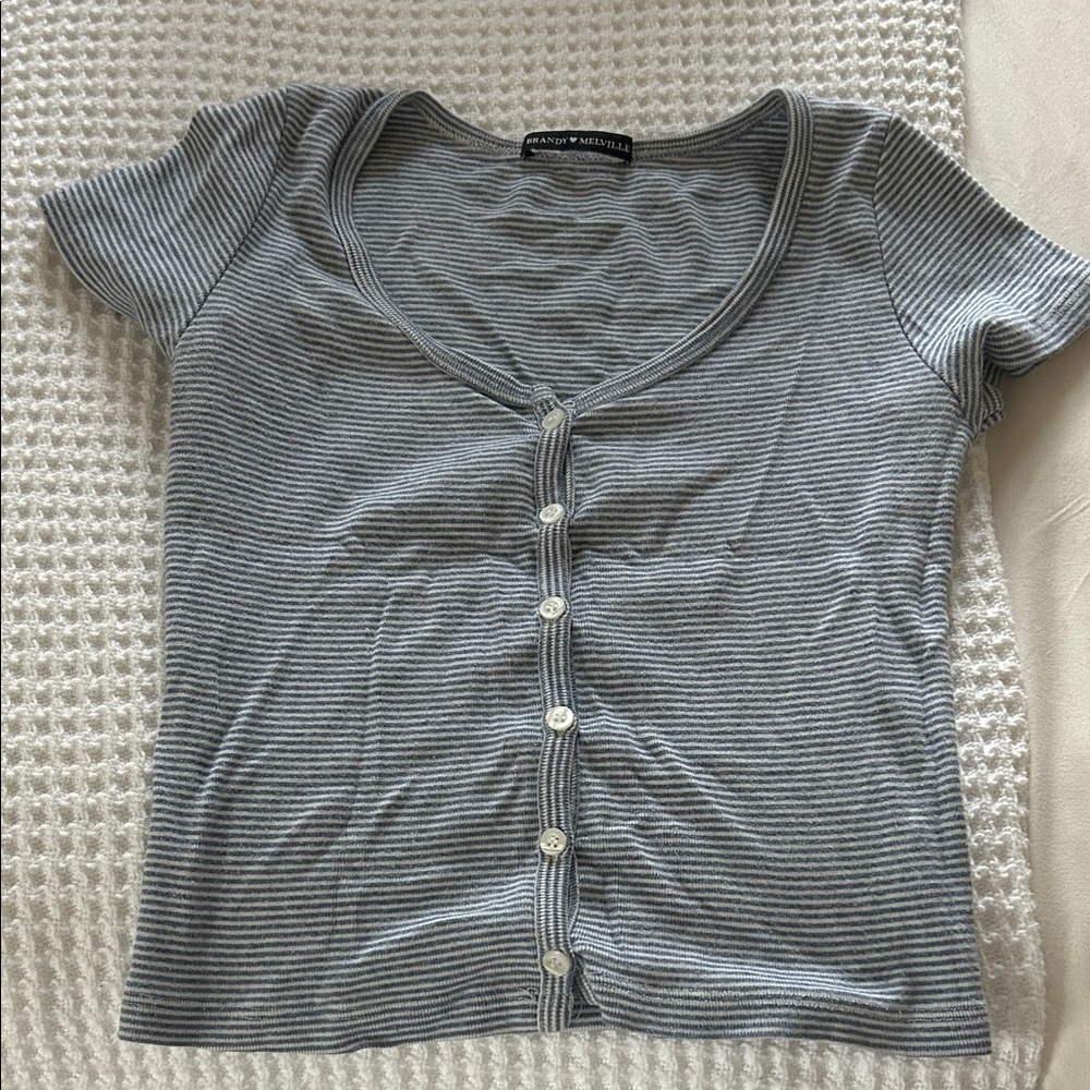 Brandy Melville Striped Button-Down